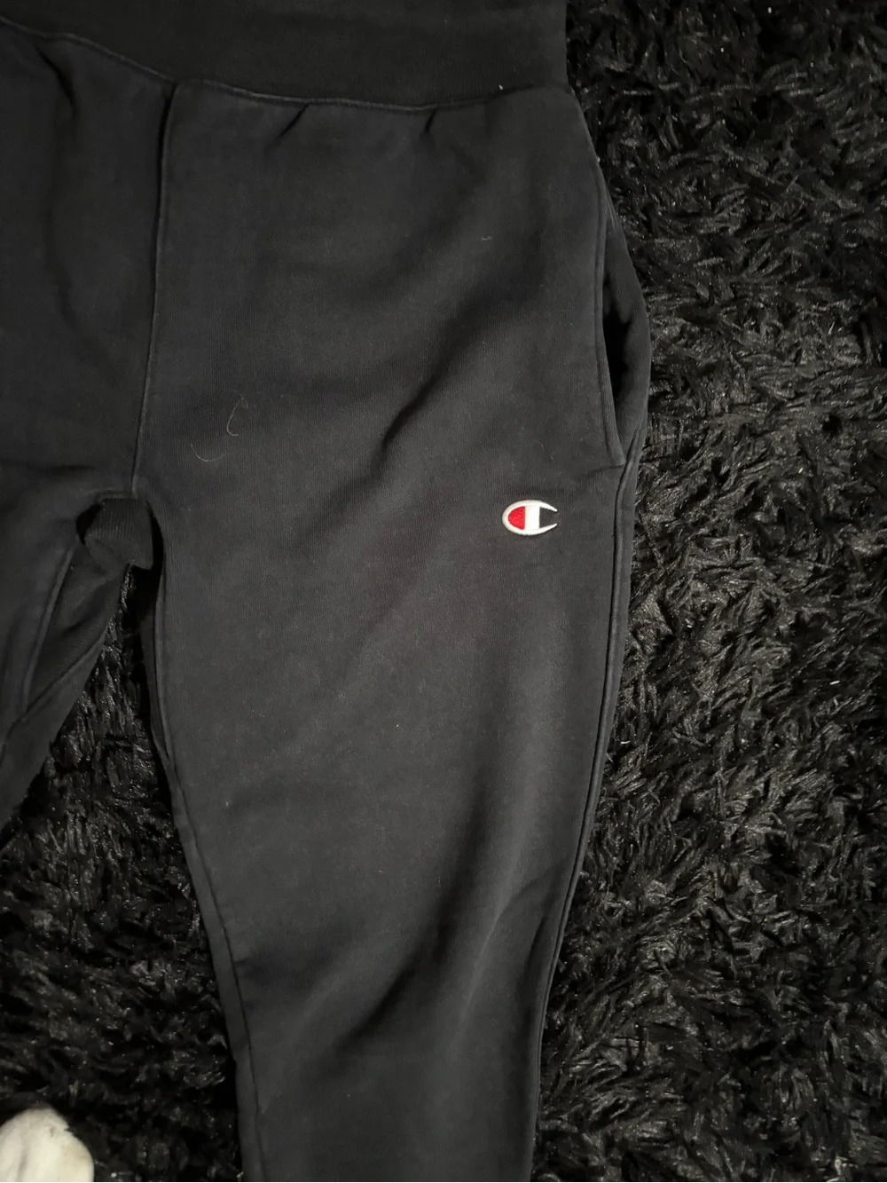 Black Champion Reverse Weave Sweatpant Joggers